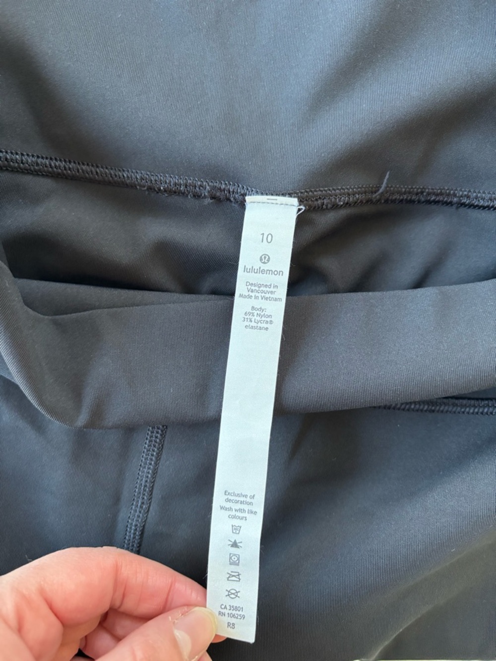 lululemon athletica Black High-Rise Capri Leggings Size 10 - Picture 5 of 5